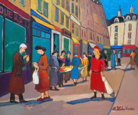 Areg Elibekian, Marché à Saint-Germain-des-Prés