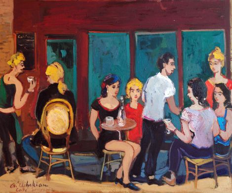 Areg Elibekian, Café Souvenir, rue Bernard